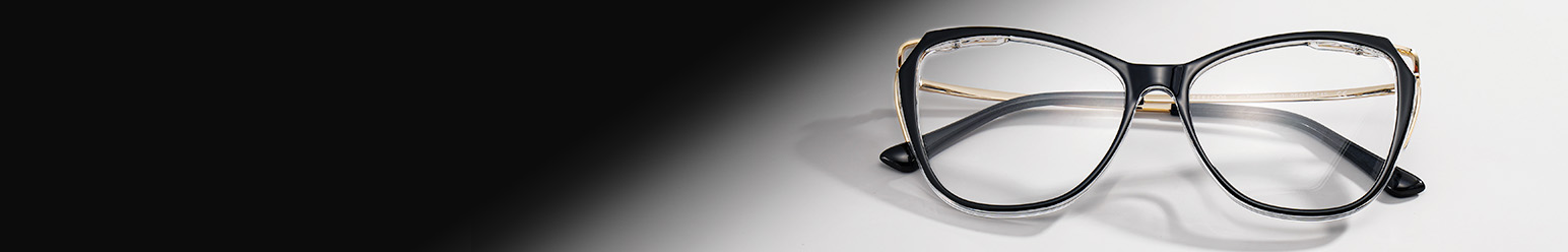 black frames eyeglasses