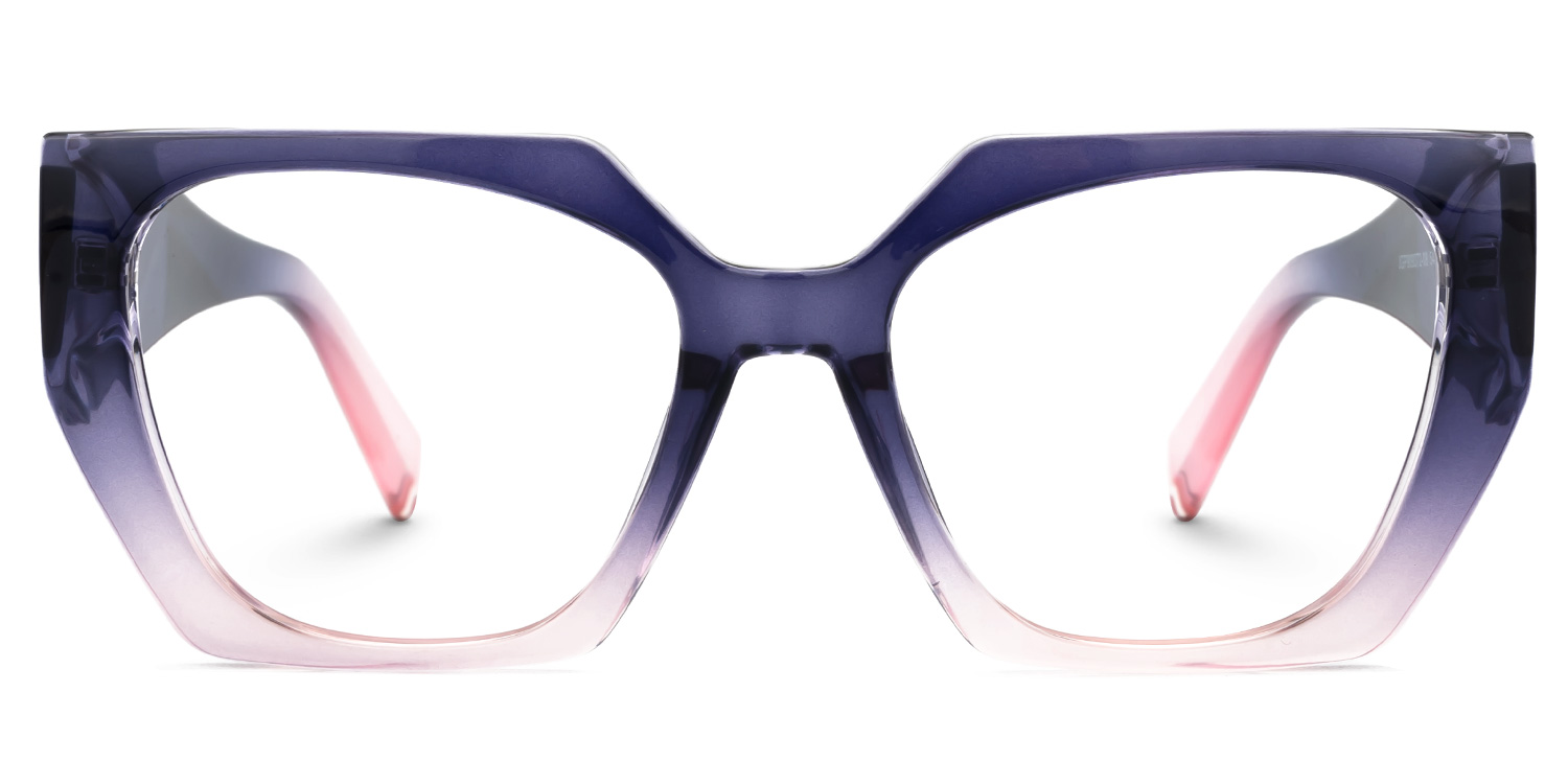 Sileidy Geometric Purple-Pink Glasses