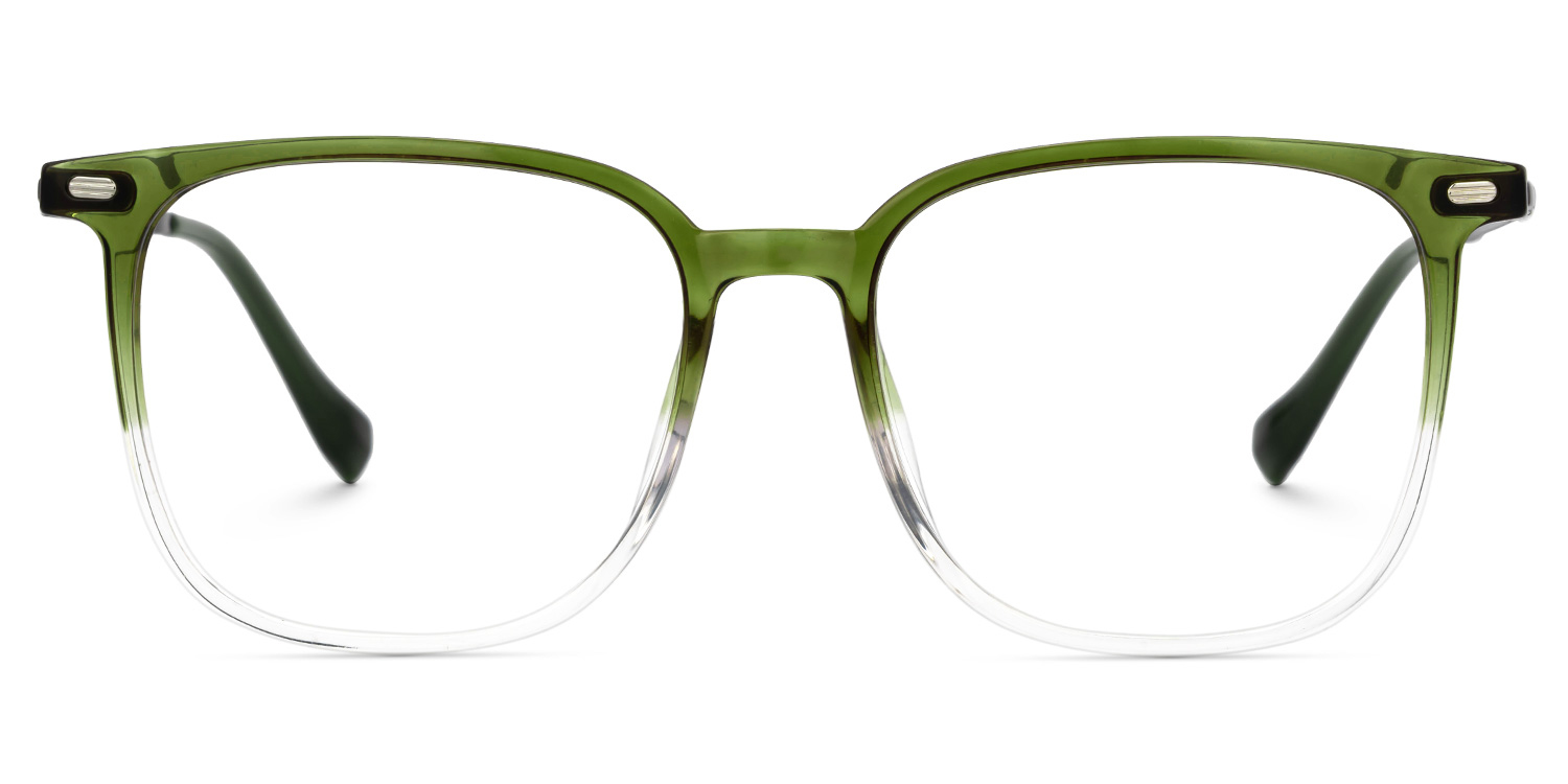 Mullen Thin Green Glasses in Square Design | Zeelool0