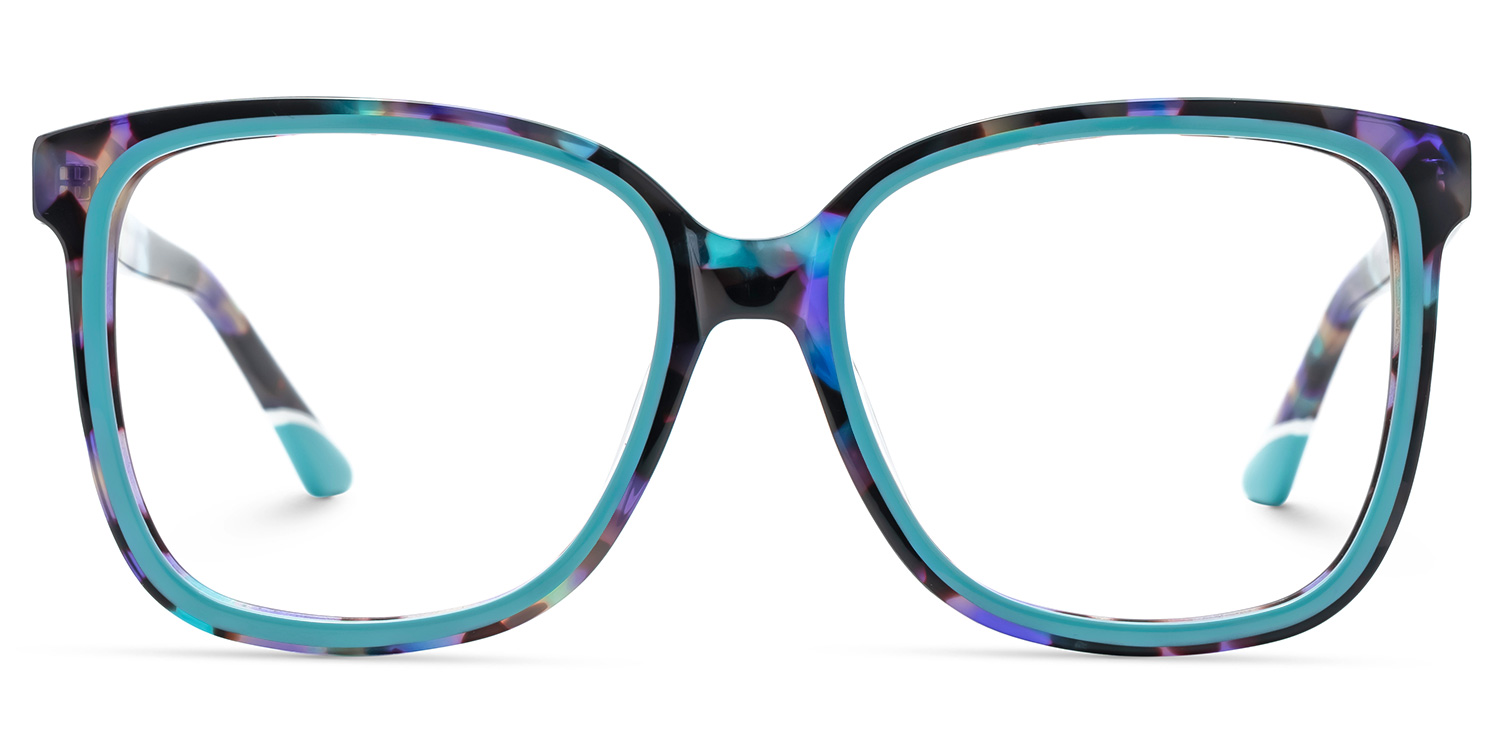 Mechelle Blue Eyeglasses in Square Full-Frame | Zeelool0