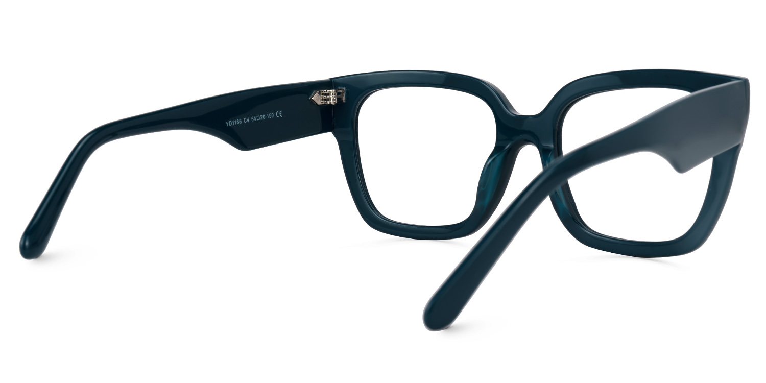 Rainna Square Green Glasses3