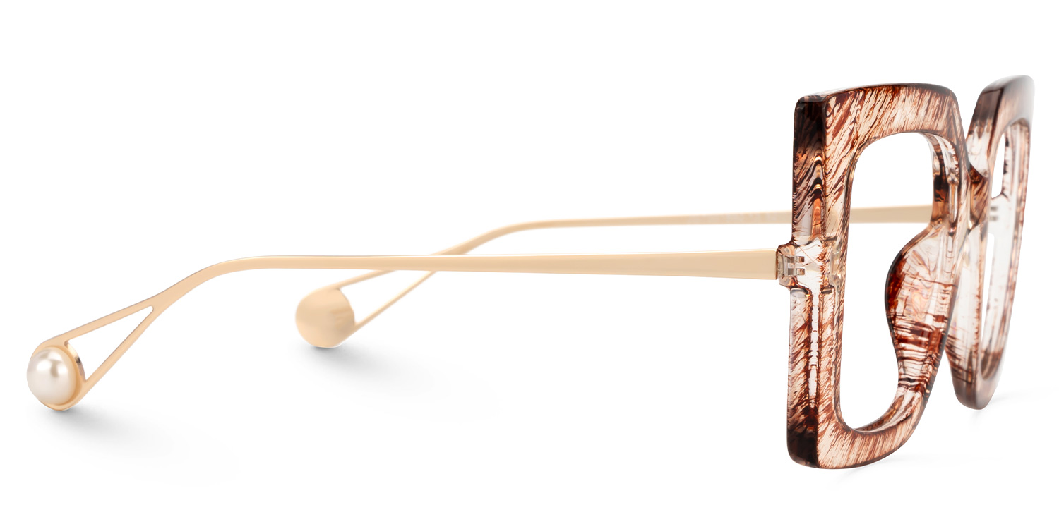 Qatar Square Brown Glasses2