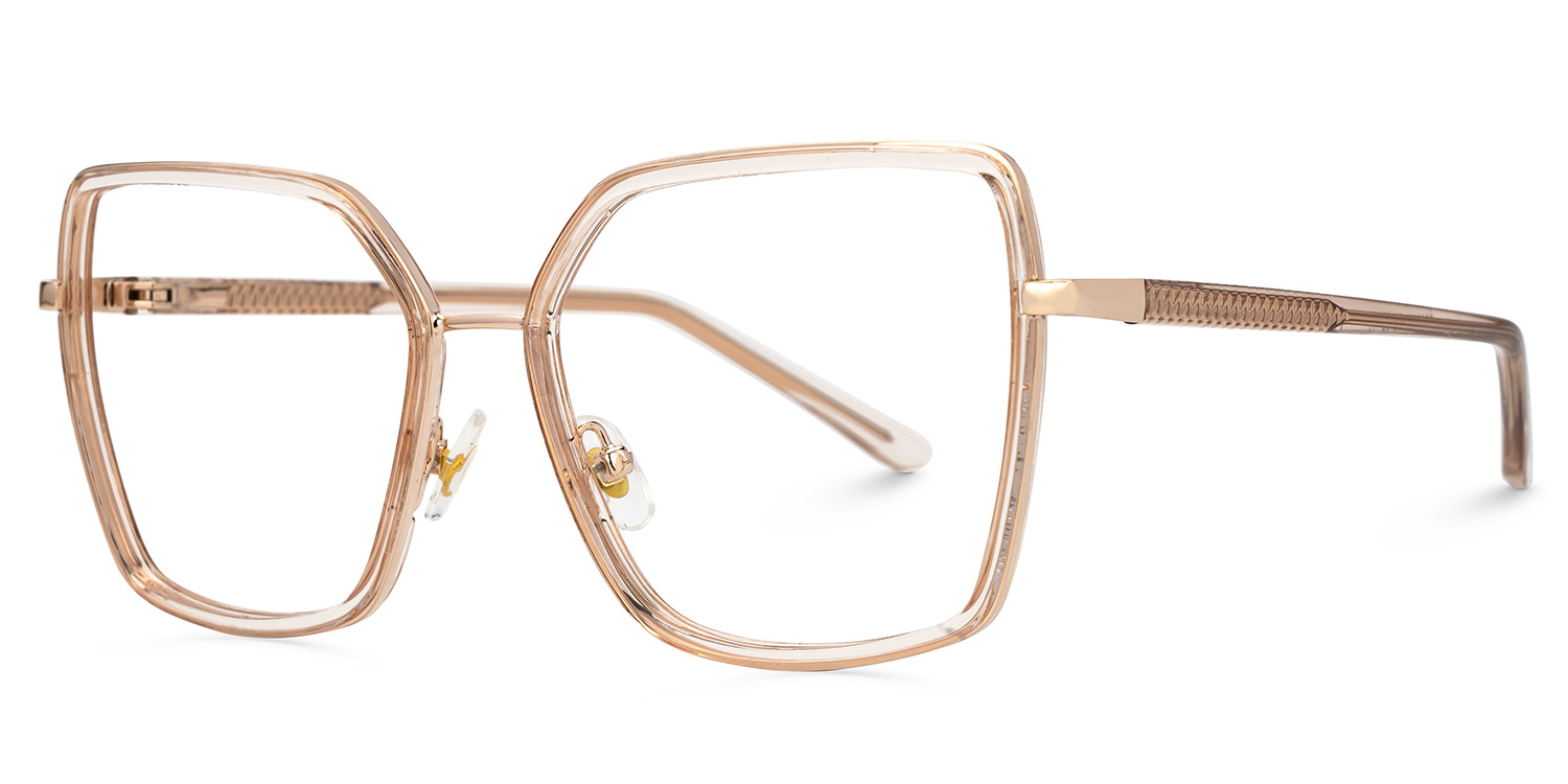 Rose-Gold Square Frame Glasses - Jill on Sale | Zeelool1