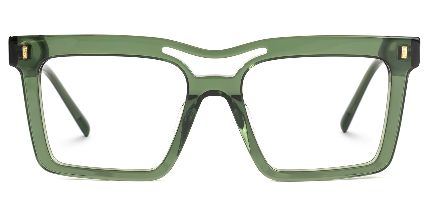 Tamekia Square Green Glasses