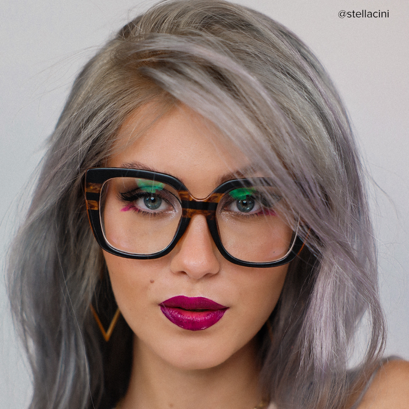 Brenda Square Tortoise Frame Glasses | Zeelool Optical4
