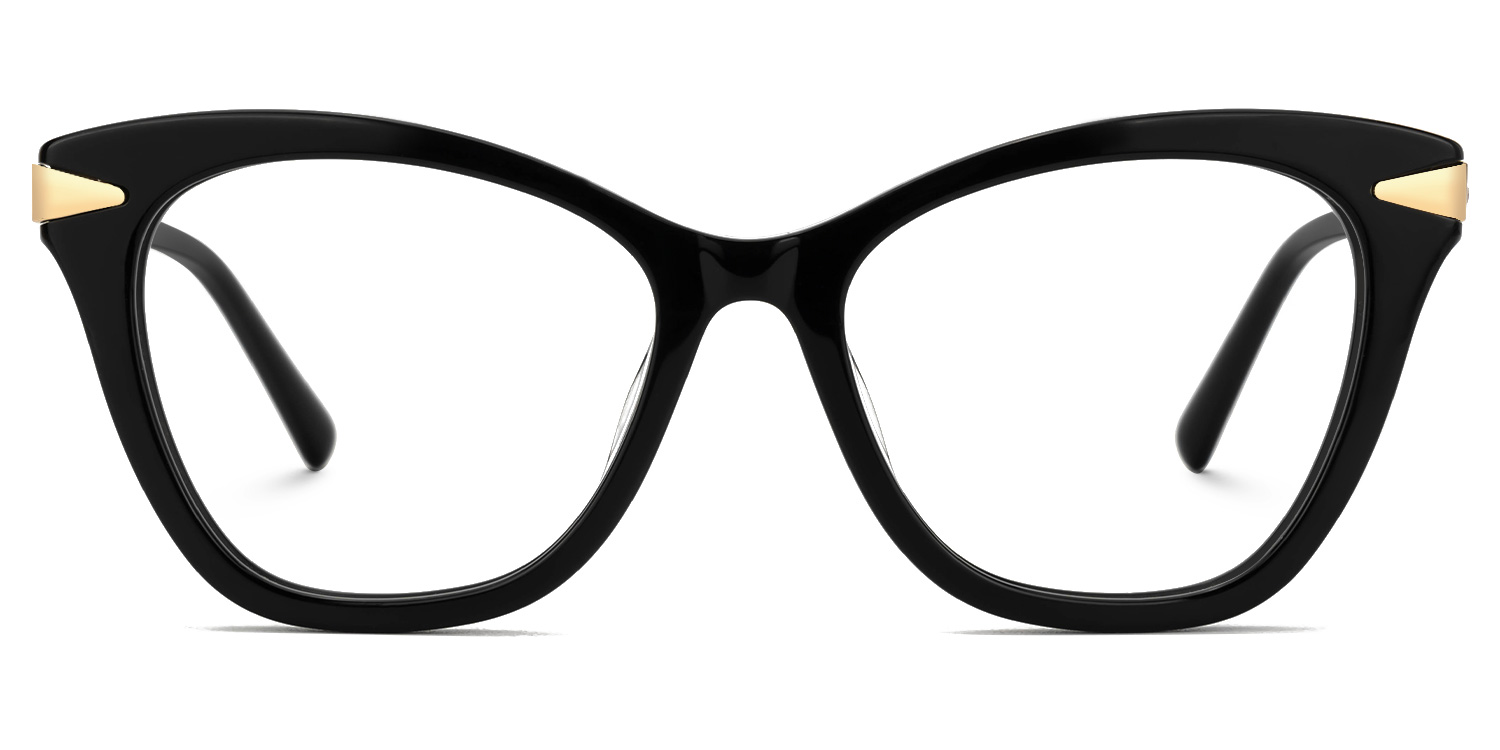 Cledus Cateye Black Glasses0