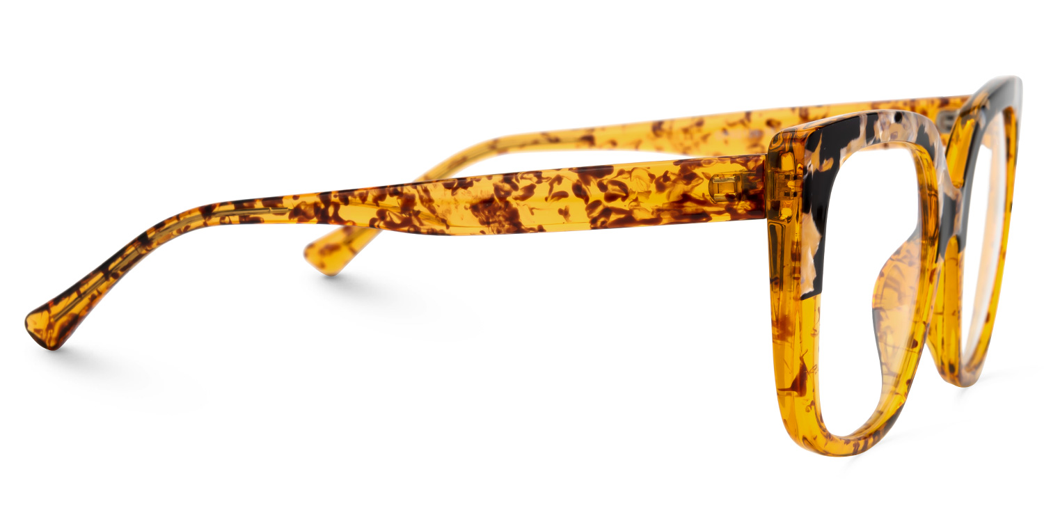 Brenda Square Amber Glasses2