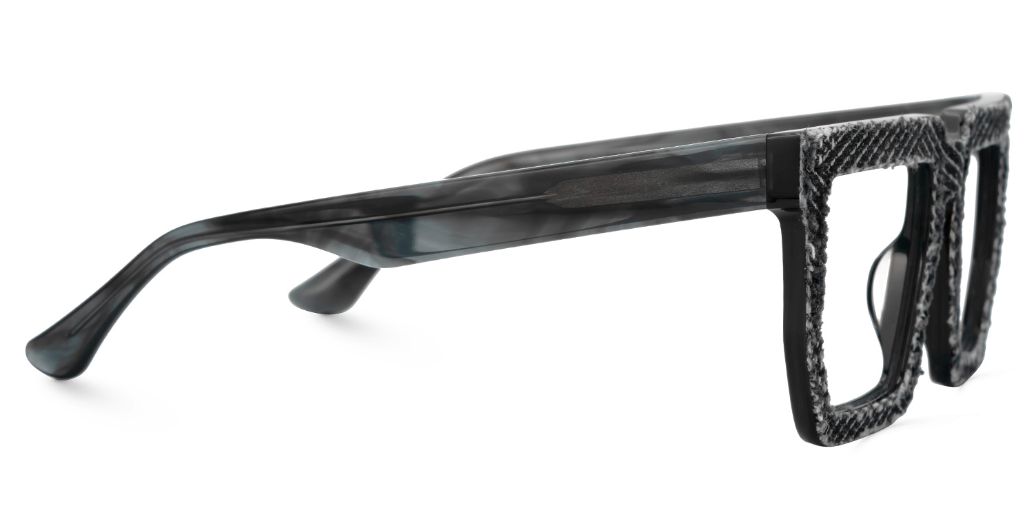 Rectangle Daniela Denim Black Glasses Deals | Zeelool2