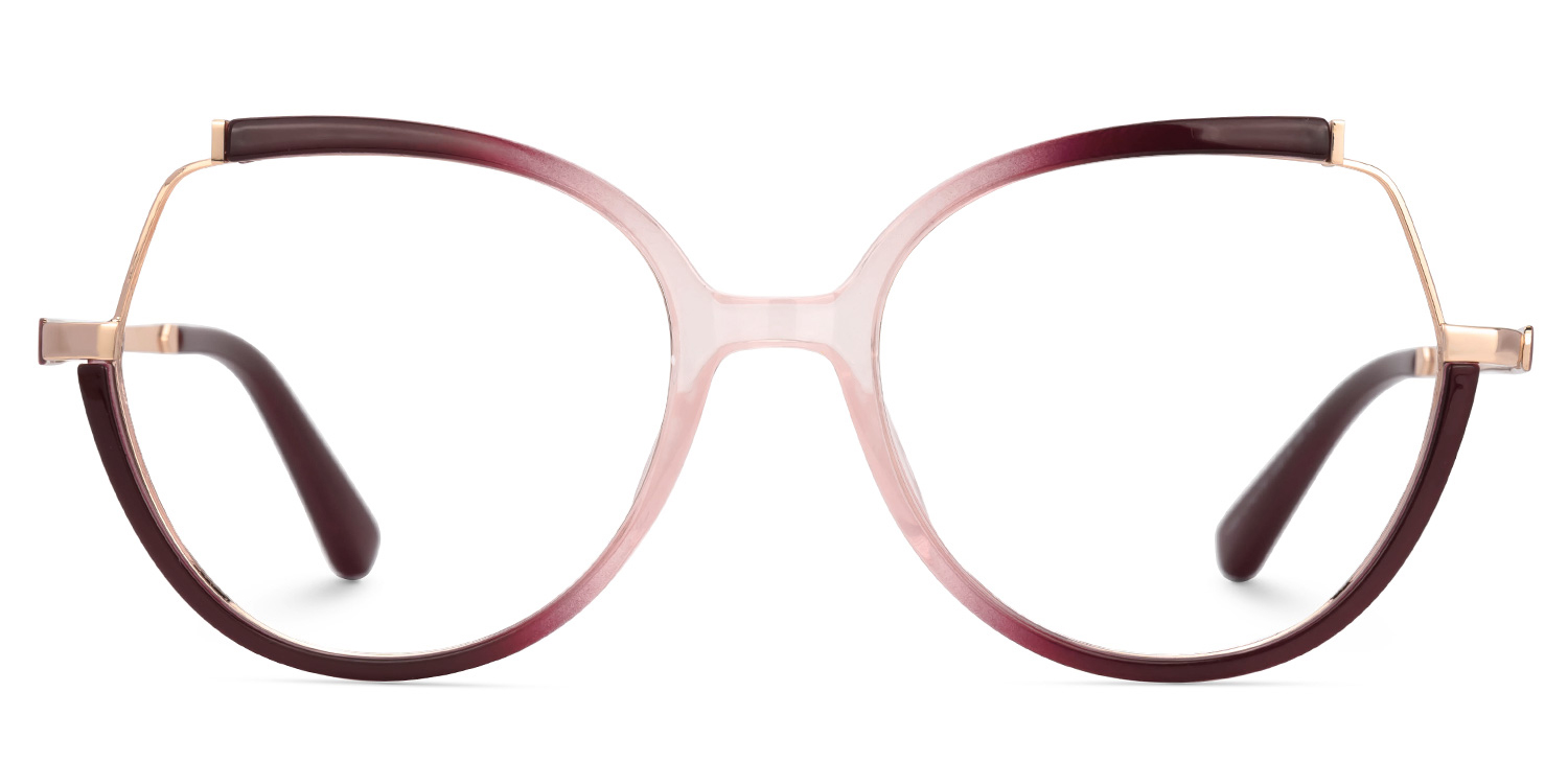 Zakaria Eyeglasses in Geometric Two-Tone Frame | Zeelool0