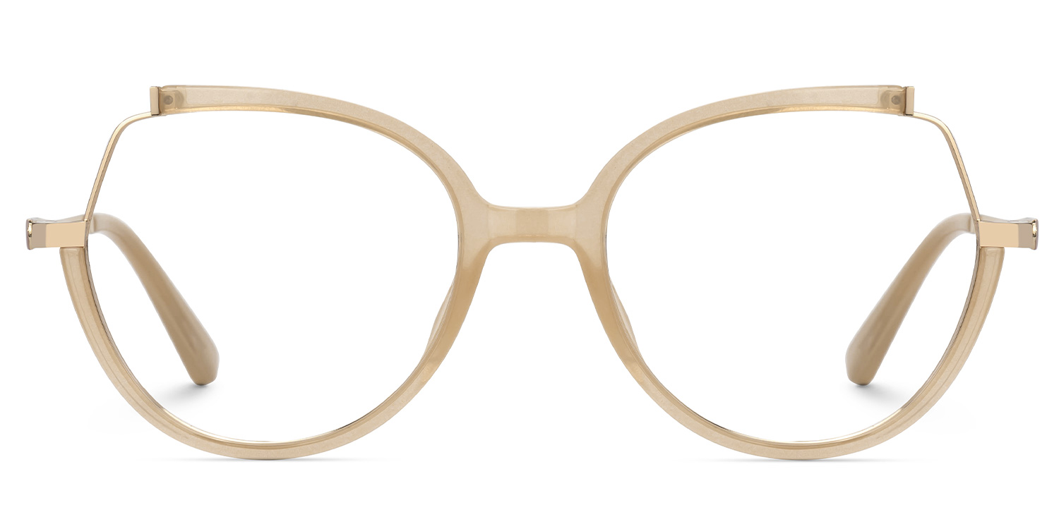 Zakaria Eyeglasses in Geometric Champagne Frame | Zeelool0