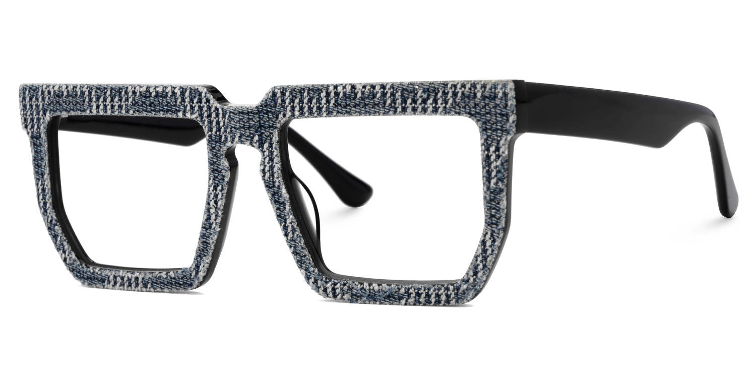 Daniela Denim Taupe Gray Rectangle Eyewear for Sale1