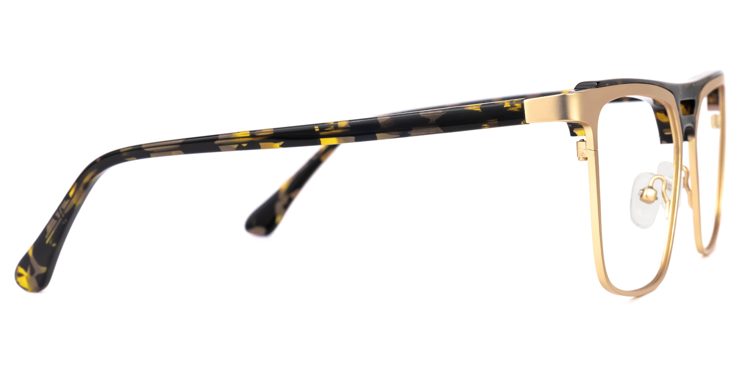 Rectangle Rajni Gold Glasses deals -Zeelool Glasses2