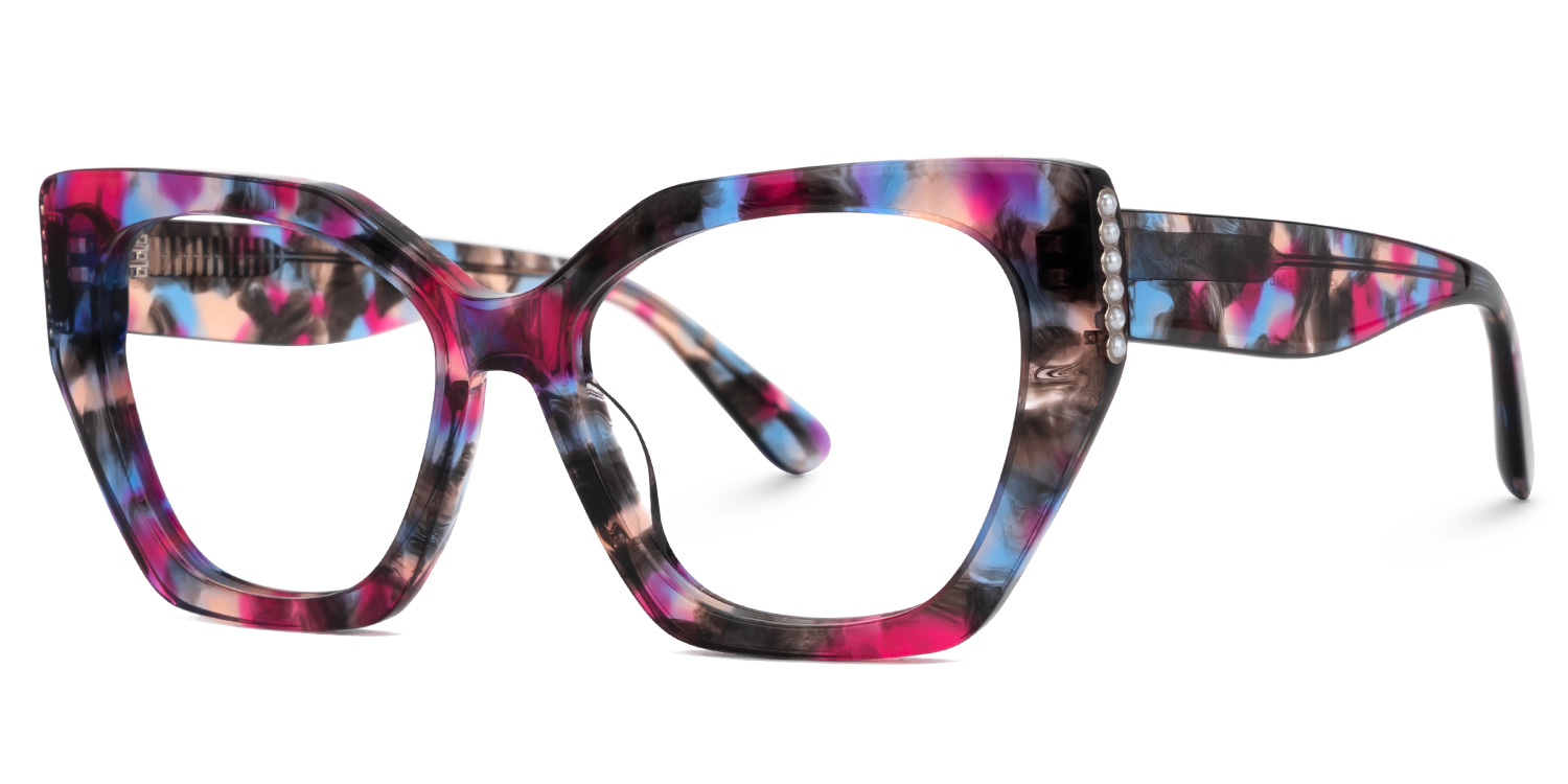Tillman Acetate Geometric Tortoise Frame Glasses | Zeelool1