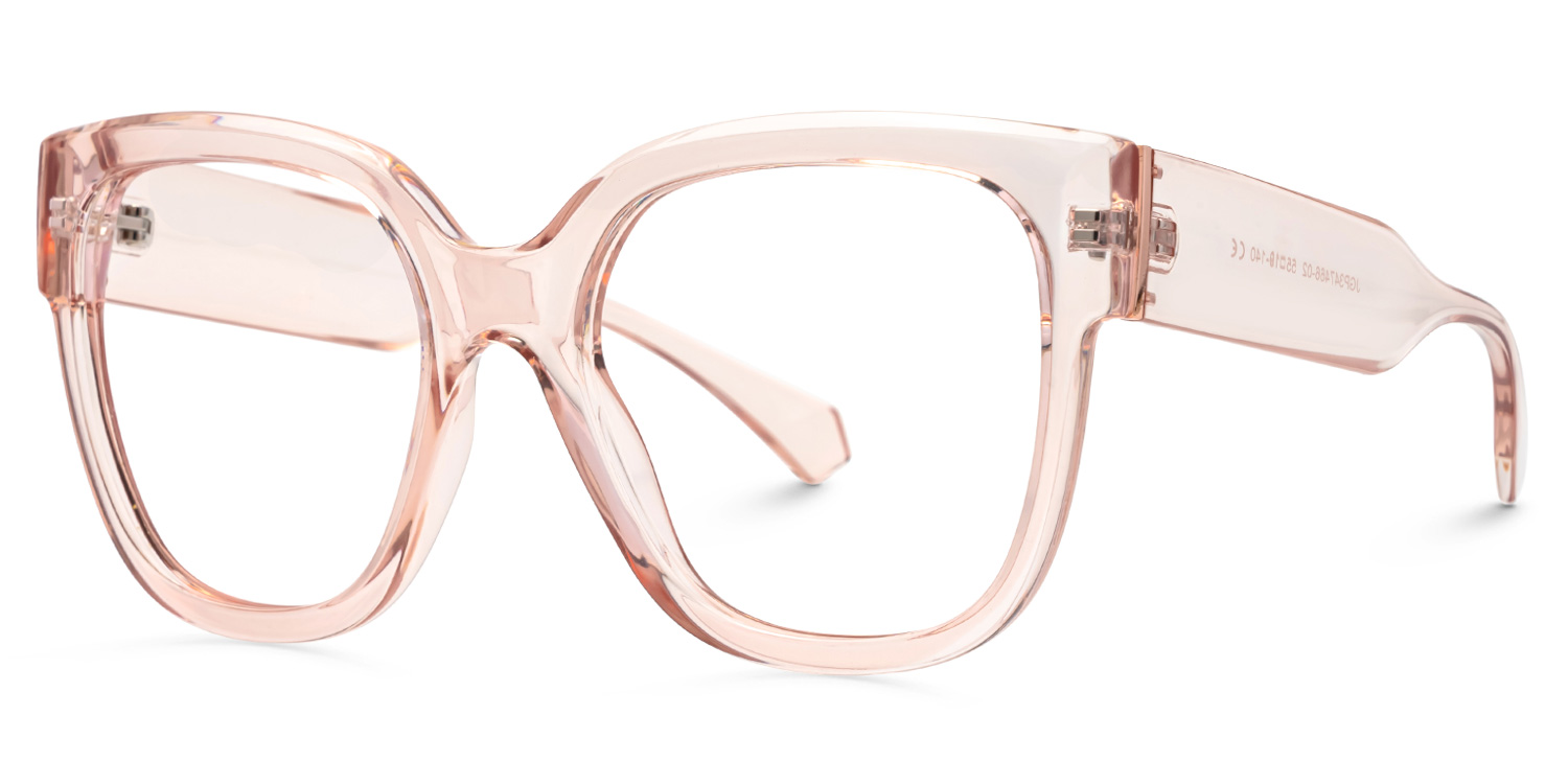 Reineke Pink Square Designer Eyeglasses1