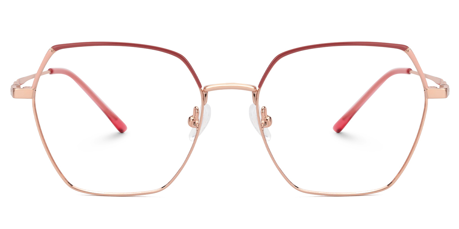 Marlon Geometric Two-Tone Full-Rim Glasses | Zeelool0