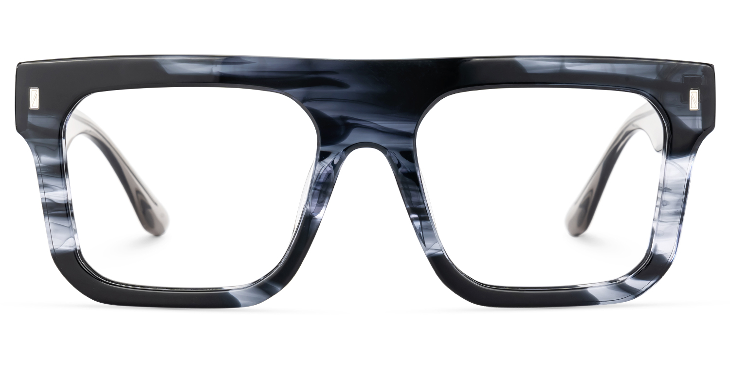 Men Square Reaux Gray Glasses | Zeelool0