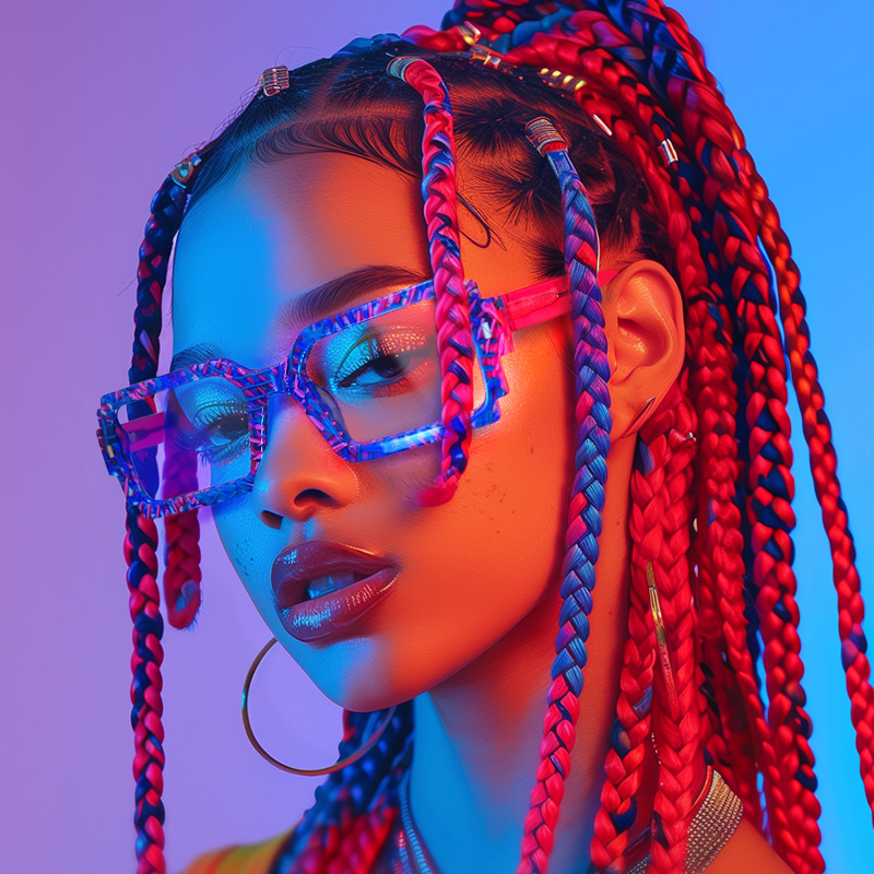 Frederick Bright Color Bold Rectangle Glasses | Zeelool4