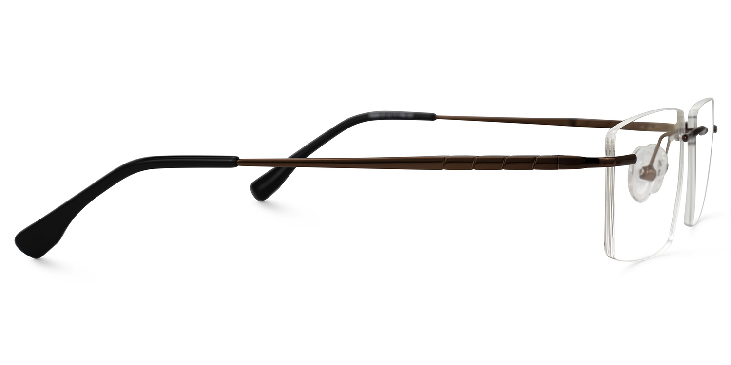 Cetina Rectangle Brown Glasses2