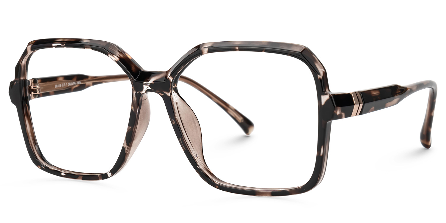 Wasmer Acetate Geometric Tortoise Frame Glasses | Zeelool1