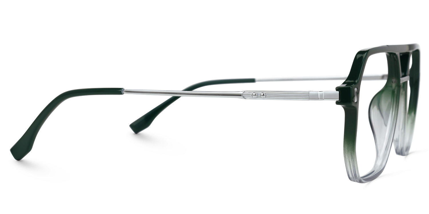 Aviator Lizbeth Green Glasses on sale -Zeelool Glasses2