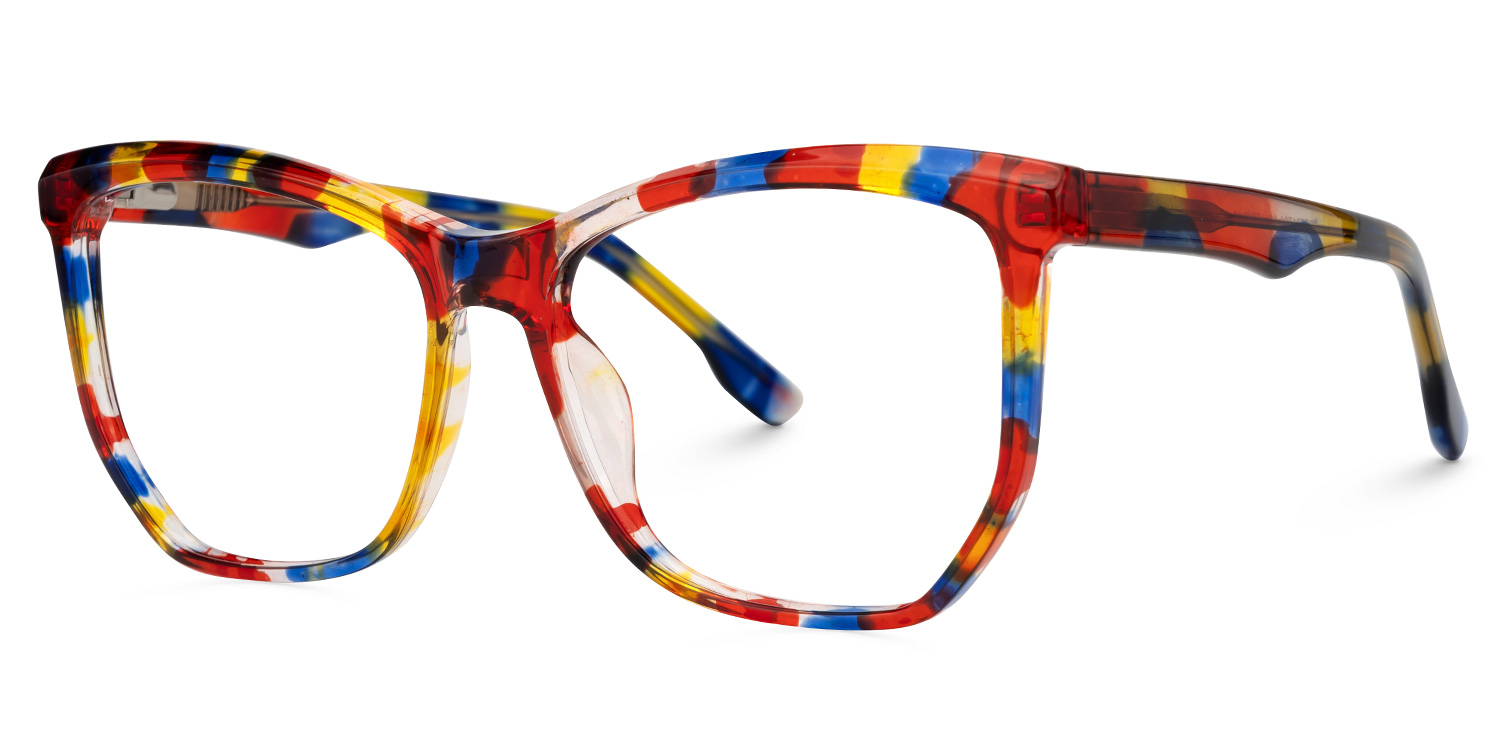 Geometric Libby Multicolor Glasses deals -Zeelool Glasses1