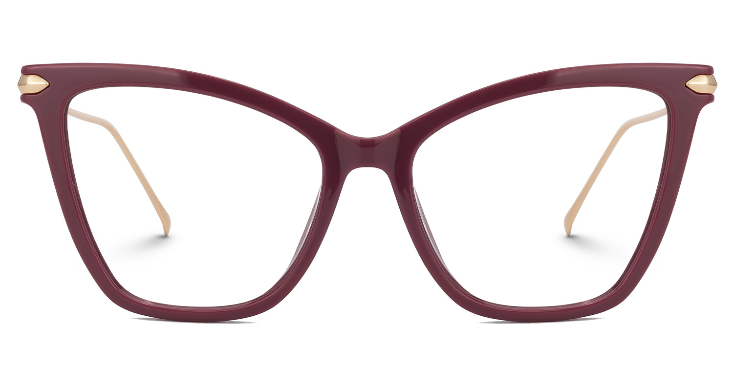 Hilary Butterfly Dark-Red Glasses