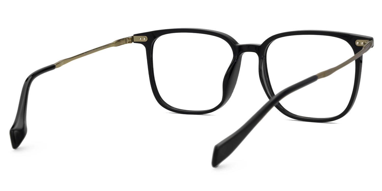 Mullen Thin Black Glasses in Square Design | Zeelool3