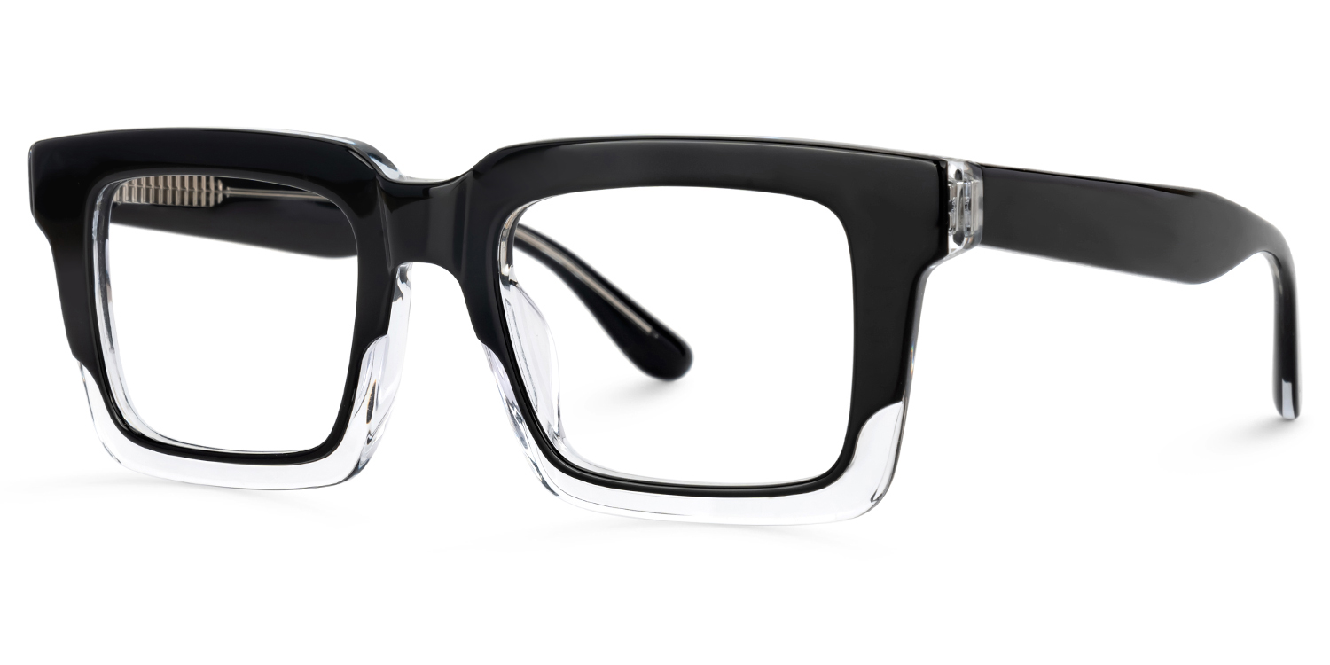 Men Rectangle Holly Black Eyeglasses | Zeelool1