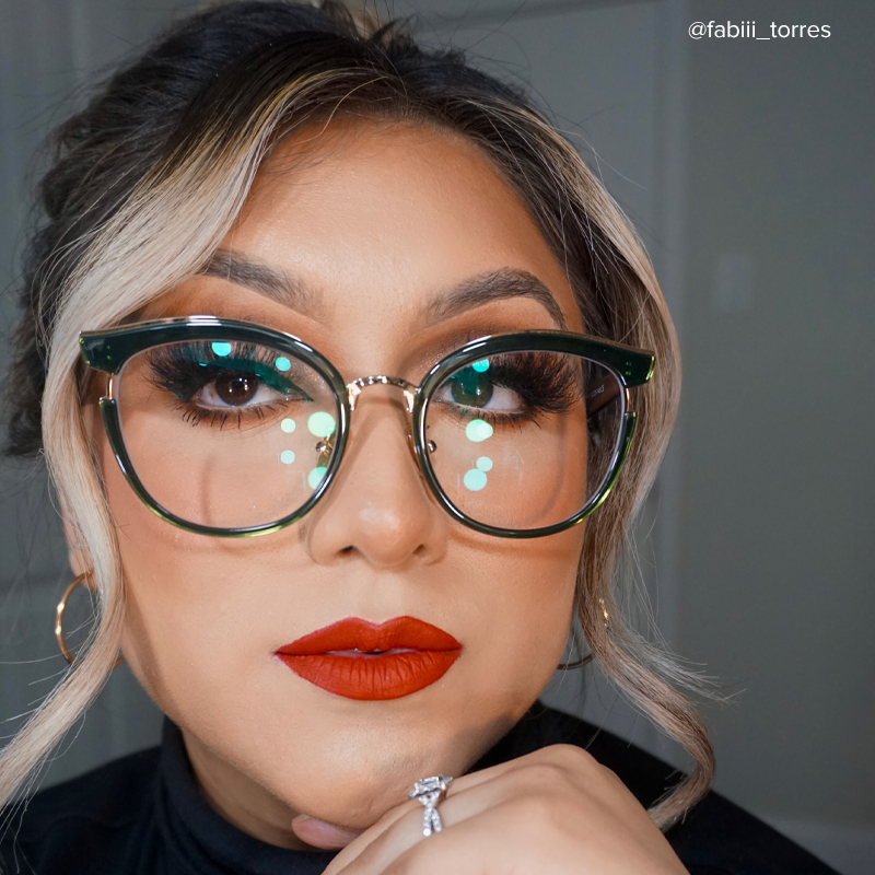 Laraine Cat Eye Green Glasses7