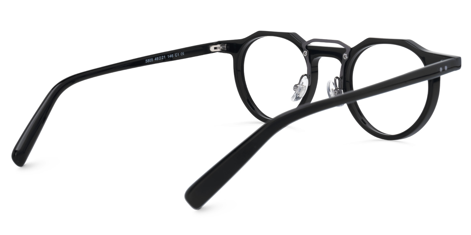 Adjustable Nose Pads Jerria Eyeglasses, Jerria Black Glasses -Zeelool3