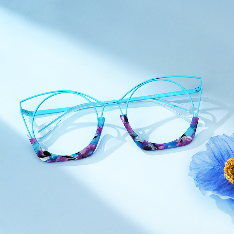 ZEELOOL Barbara Cateye Atoll-Blue Glasses