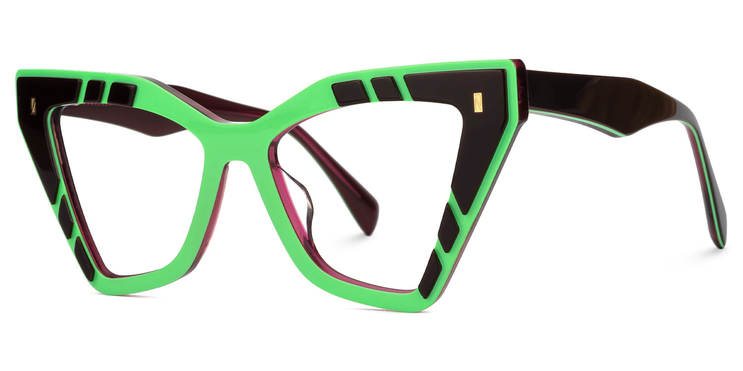 ZEELOOL Vella Butterfly Green Glasses