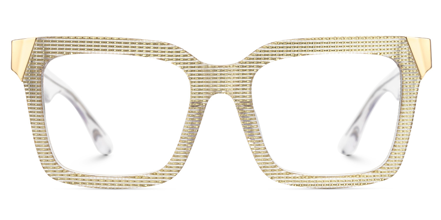 Square Shernia Sparkling Glasses with Champagne Frames0