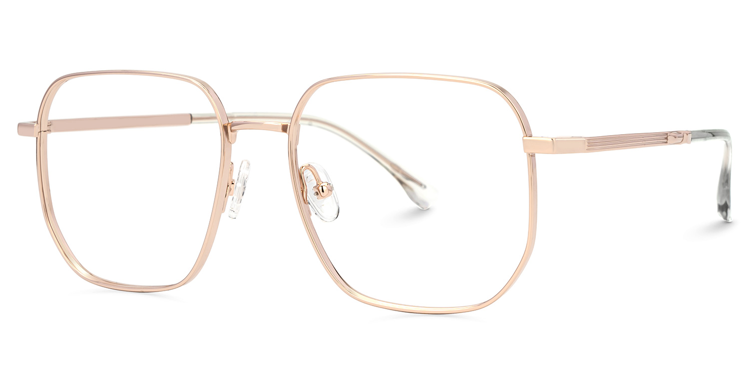 ZEELOOL Kerbye Square Gold Glasses