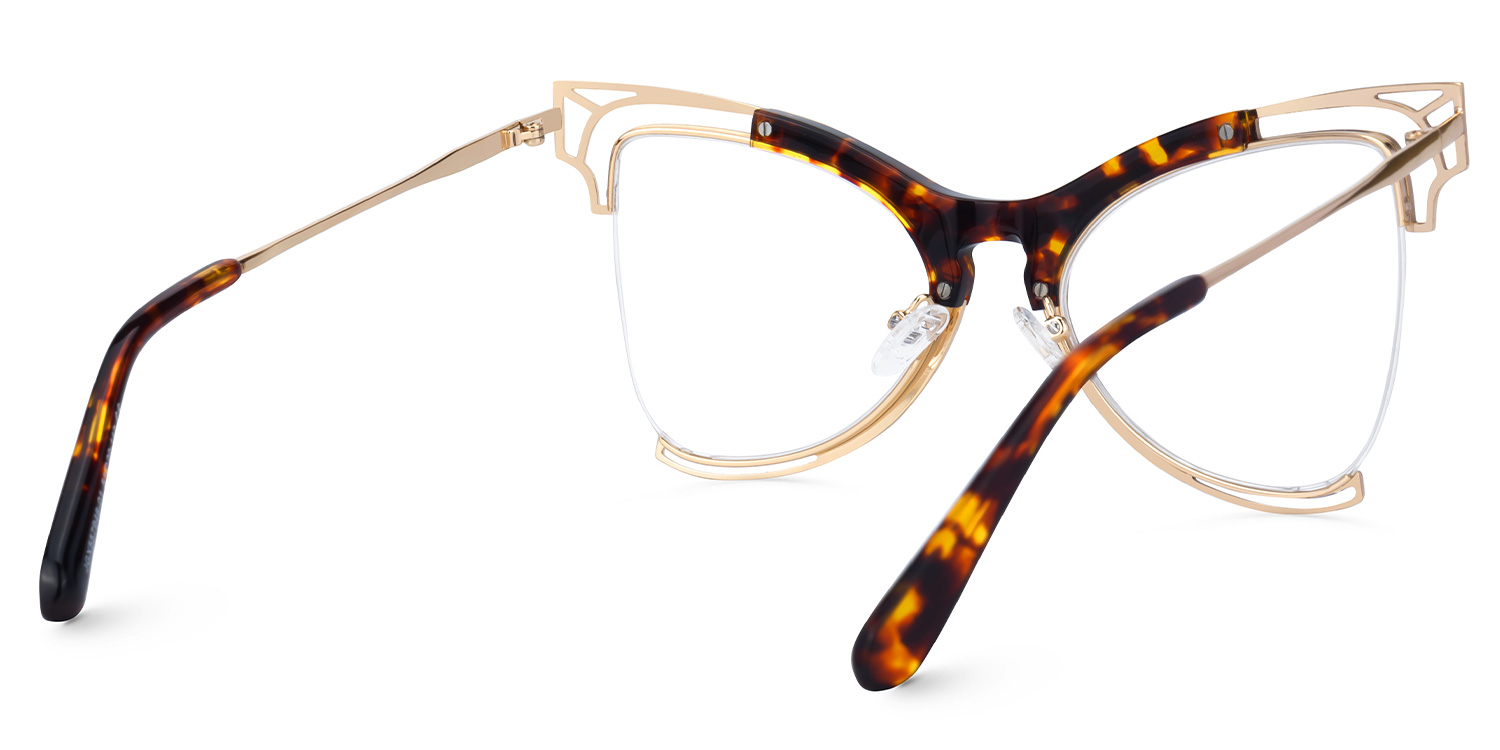 Phillisa Designer Eyeglasses in Butterfly Gold Frame3