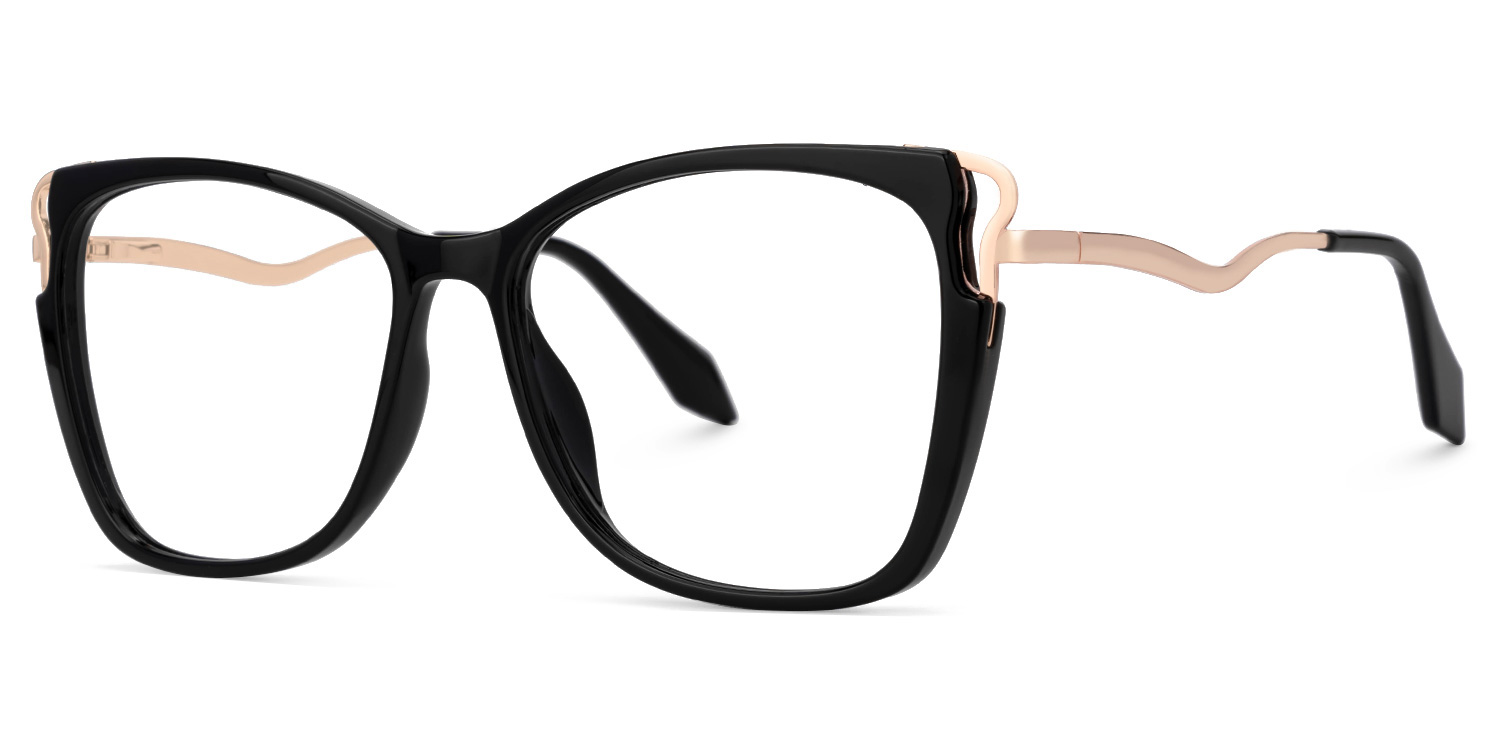 Farria Square Black Glasses1