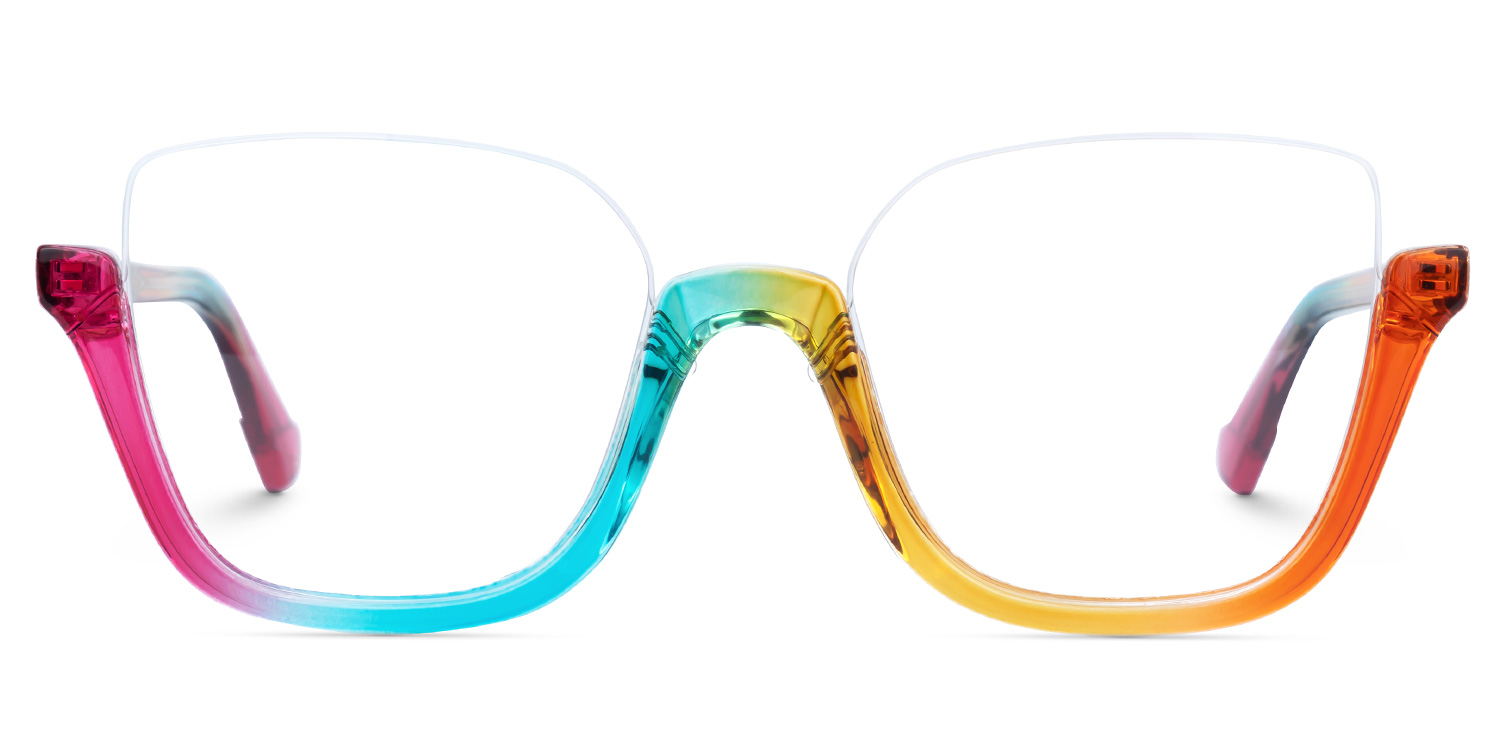 Kellina Square Colorful Glasses0