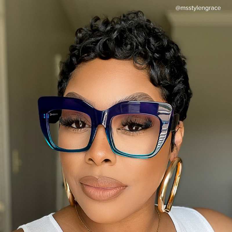 Charmaine Blue-Green Frame Glasses | Zeelool Optical8