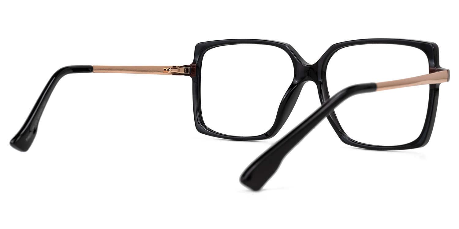 Square Trudie Black Glasses deals -Zeelool Glasses3