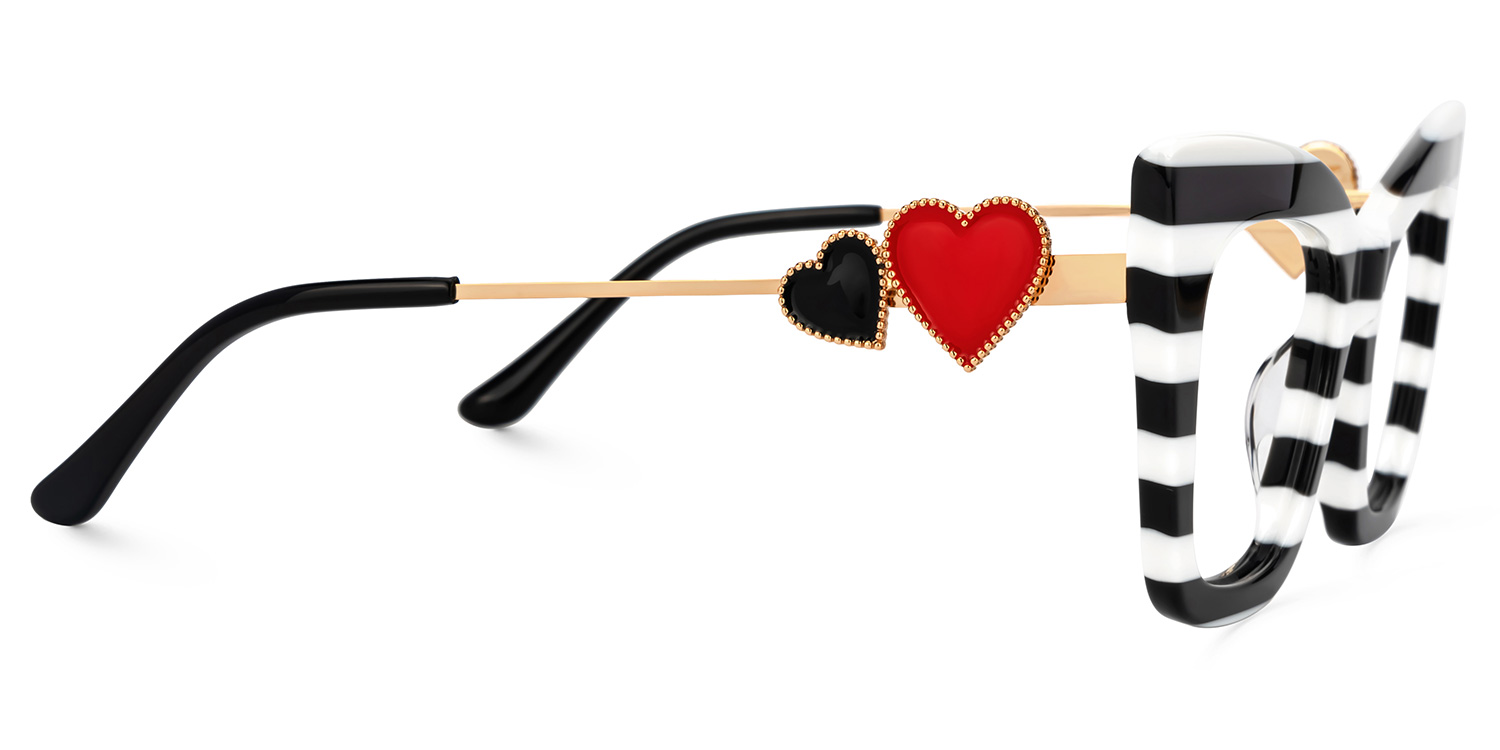 Cagle Designer Eyeglasses in Cateye Crystal Frame2