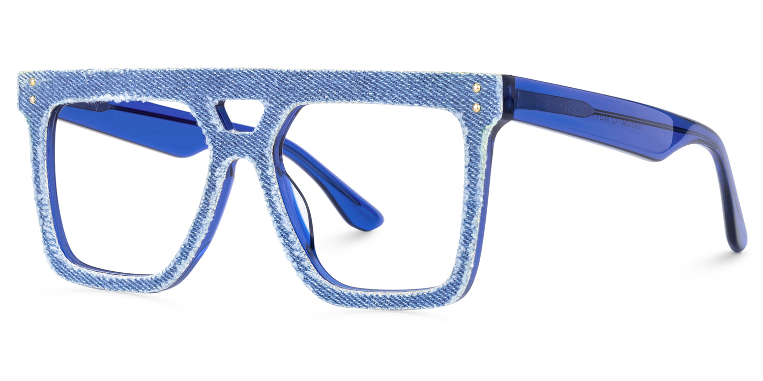 Rubin Denim Blue Design Frame Eyeglasses | Zeelool1