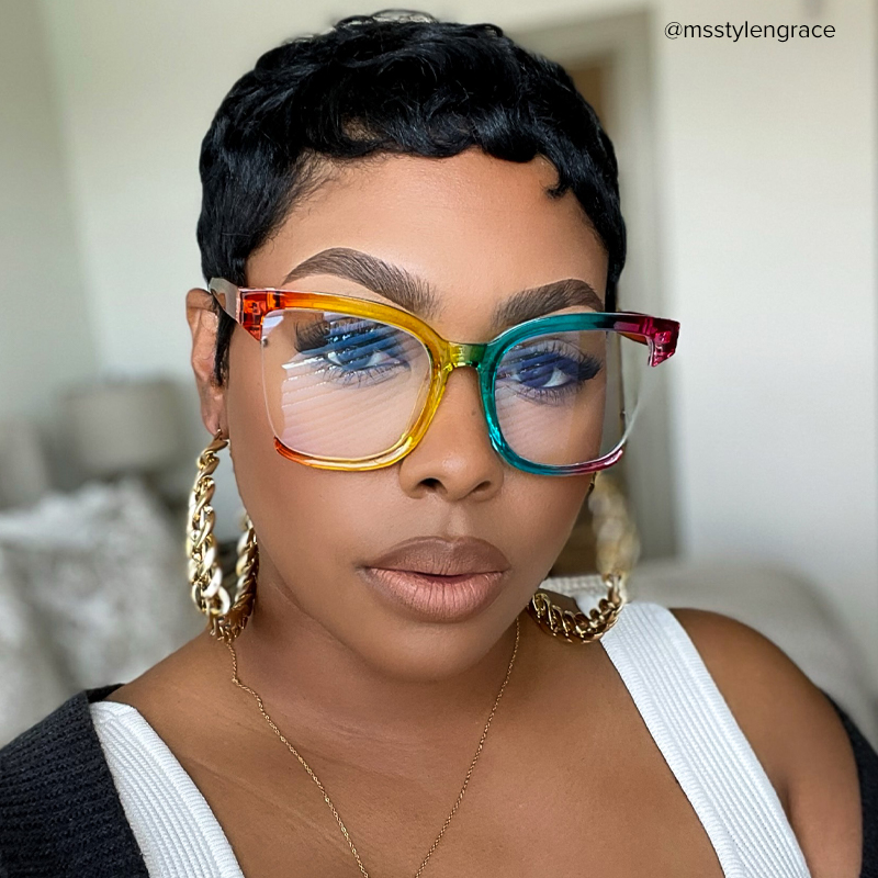 Cadogan Square Colorful Frame Glasses | Zeelool Optical4