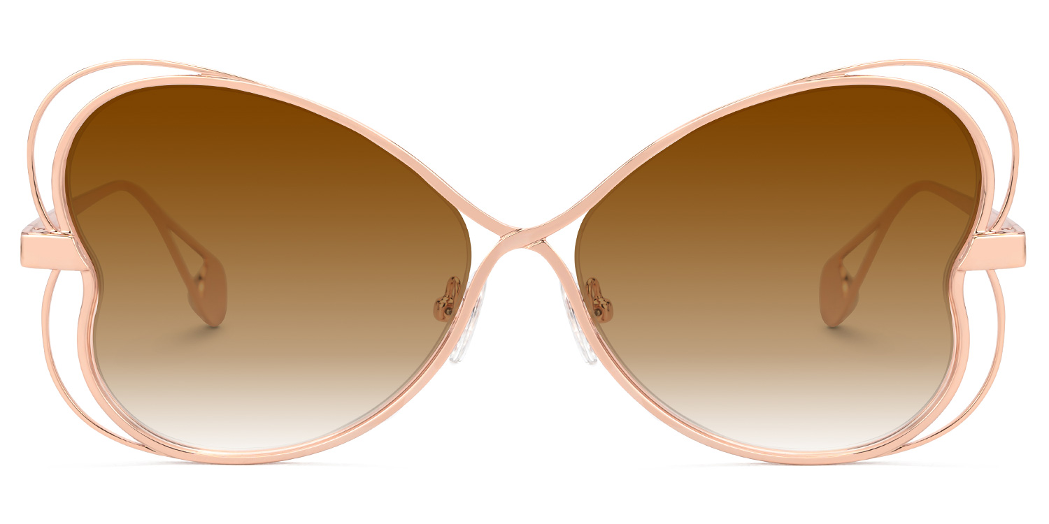 Clemons Geometric Brown Sunglasses