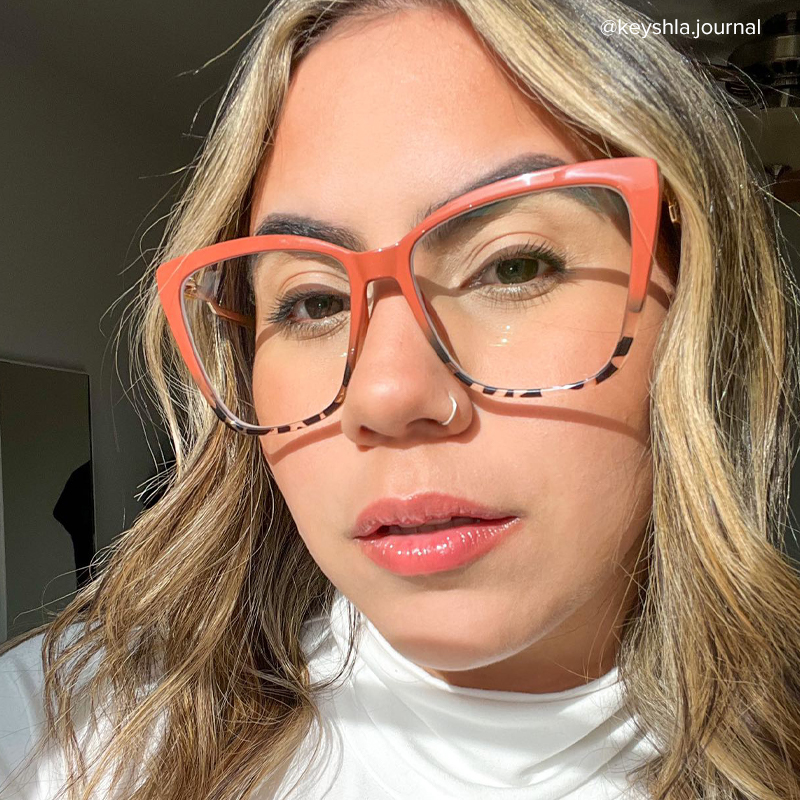 Awilda Cateye Orange Frame Glasses | Zeelool Optical9