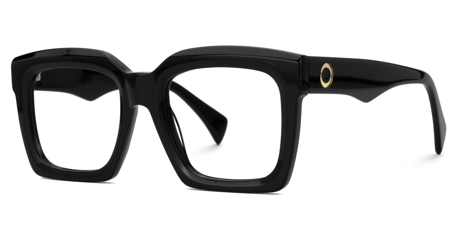 Chunky Black Square Faridah Glasses with Full-Frame1