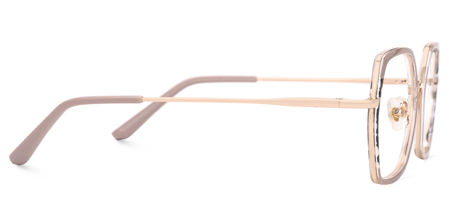 Nefisa Geometric Khaki Glasses2
