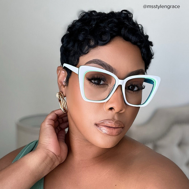 Shanell Butterfly White Glasses4