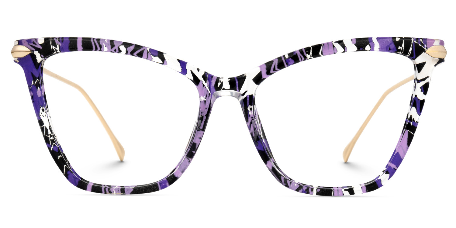 Hilary Butterfly Purple Striped Glasses good-img