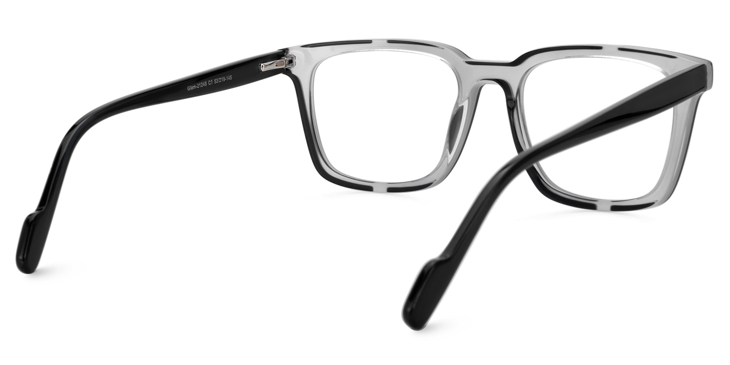 Hazeley Rectangle Black Glasses3