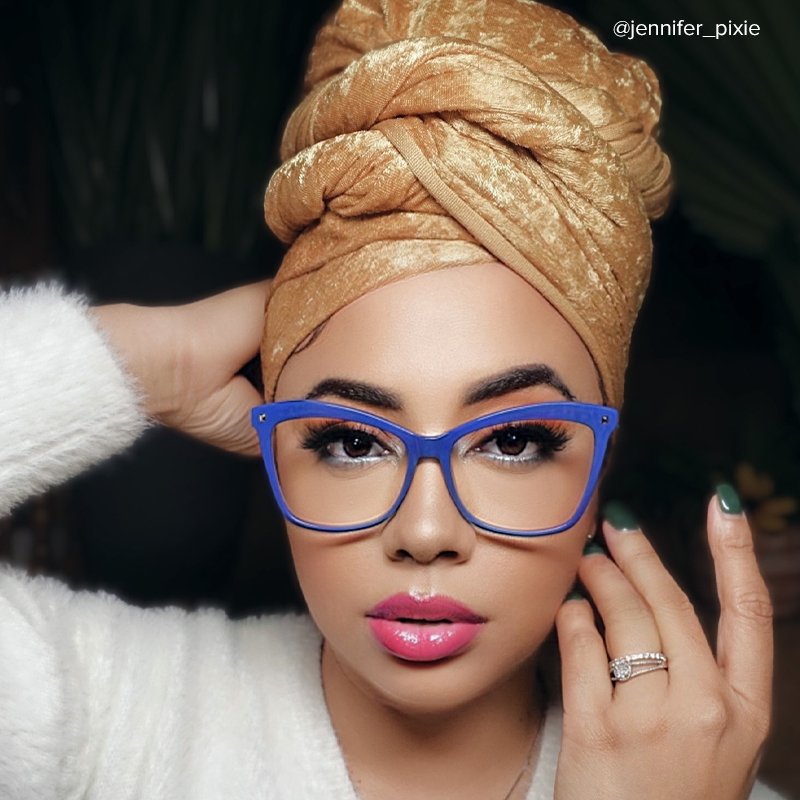 Isaebella Butterfly Blue Frame Glasses | Zeelool Optical5